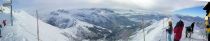 The glorious view over the other side of the ridge at the top of Chamossiere, featuring the Incredible Headless Man.